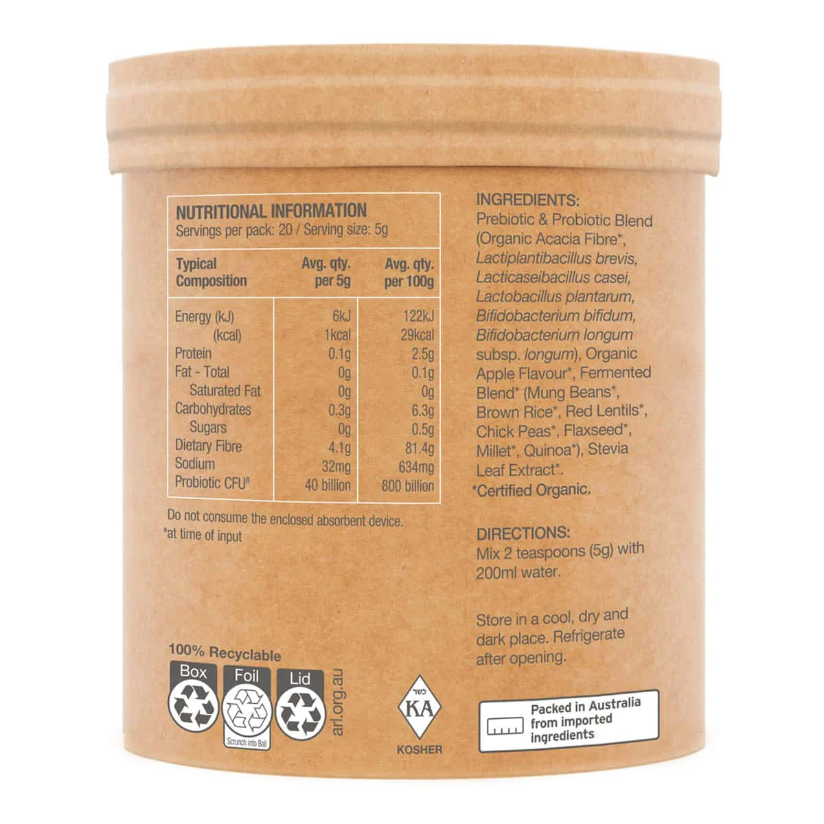 Raw Organic Probiotics - Cloudy Apple - Image 3