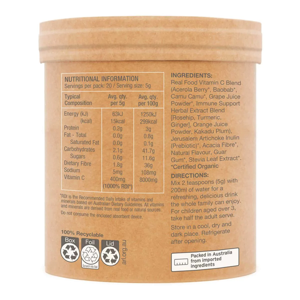 Raw Organic Vitamin C - PassionFruit - Image 3