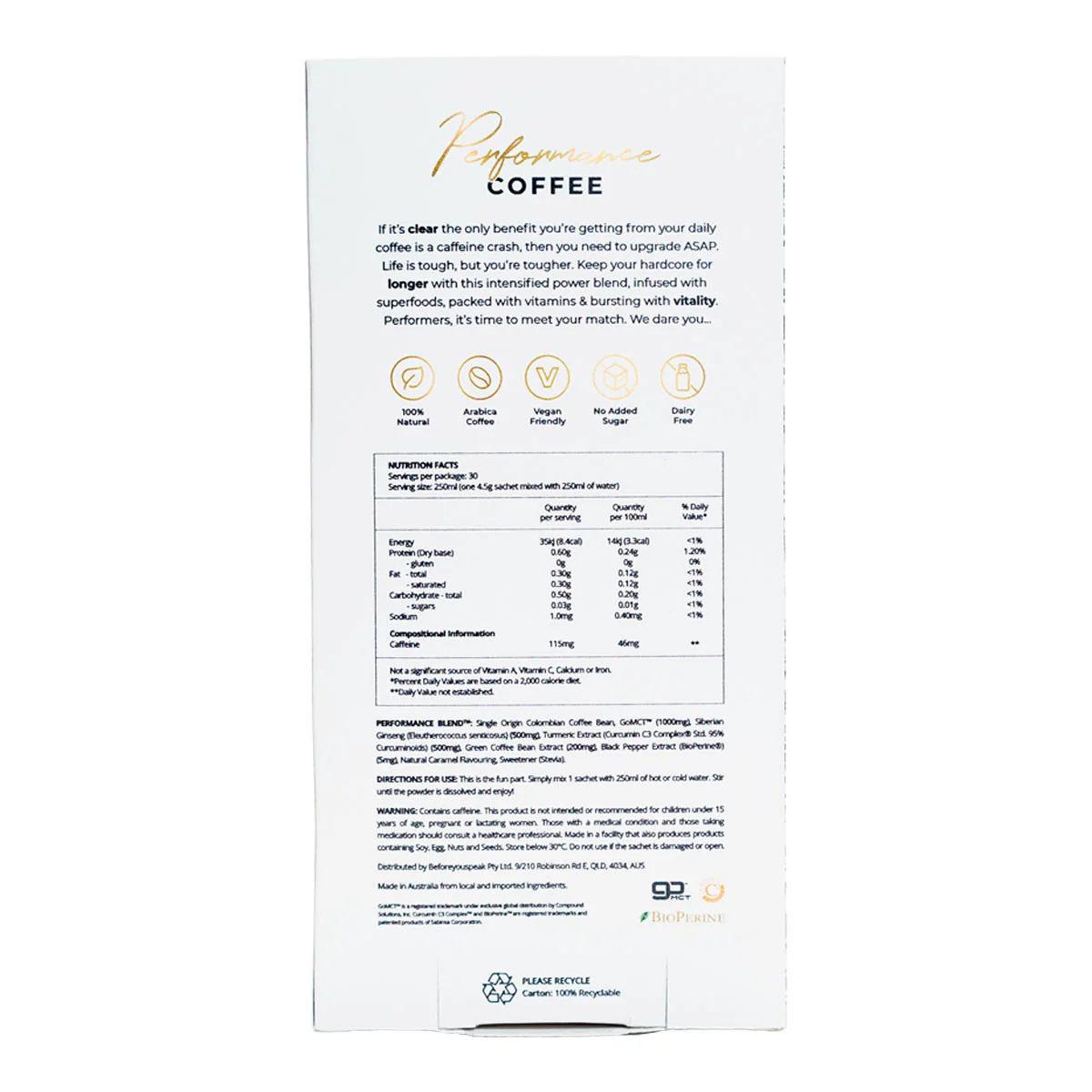 Performance Coffee - Caramel - Image 4
