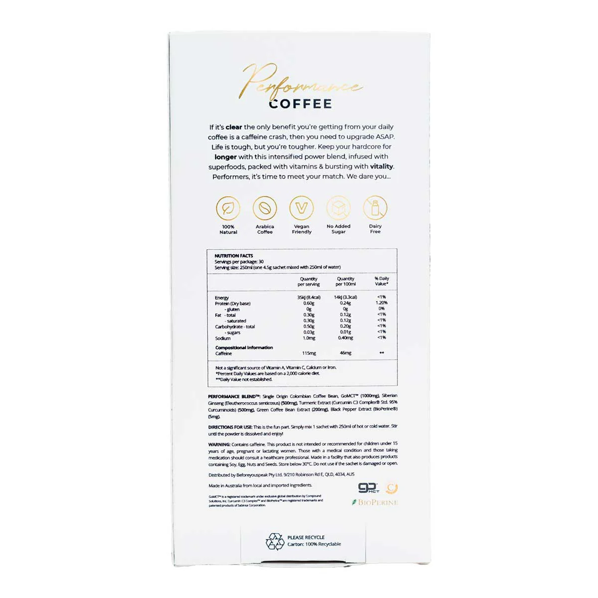 Performance Coffee - Unsweetened - Image 4