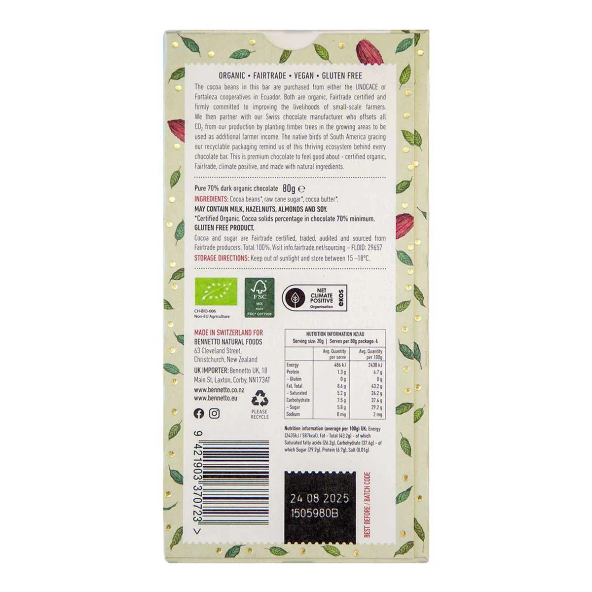 70% Organic Dark Chocolate - Image 2
