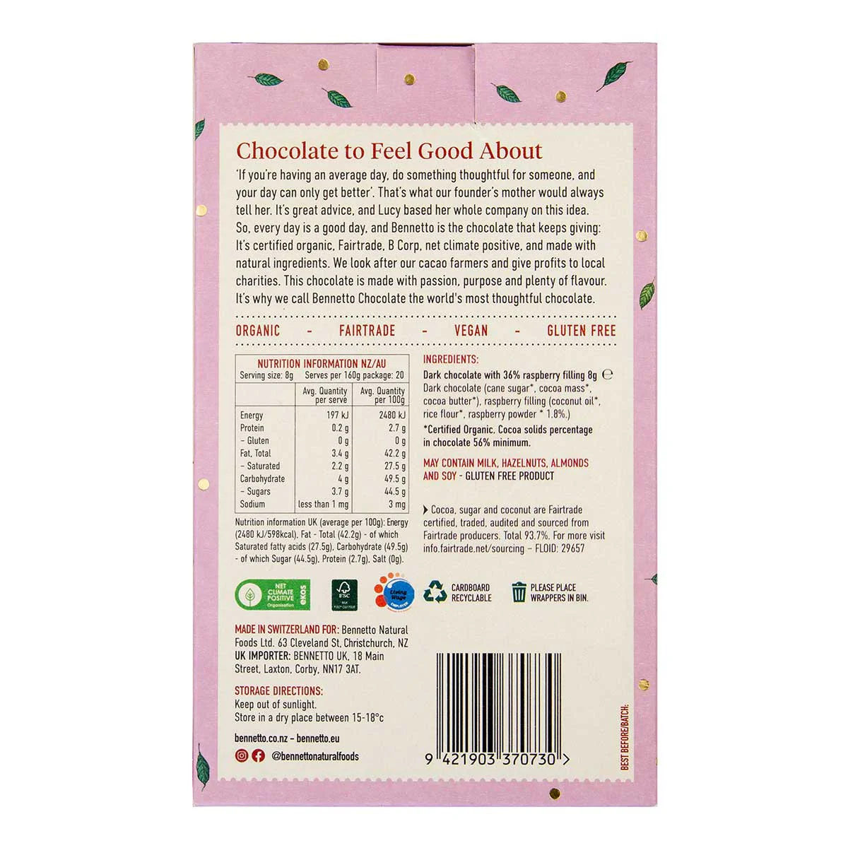 Organic Raspberry Truffle Squares - Image 2