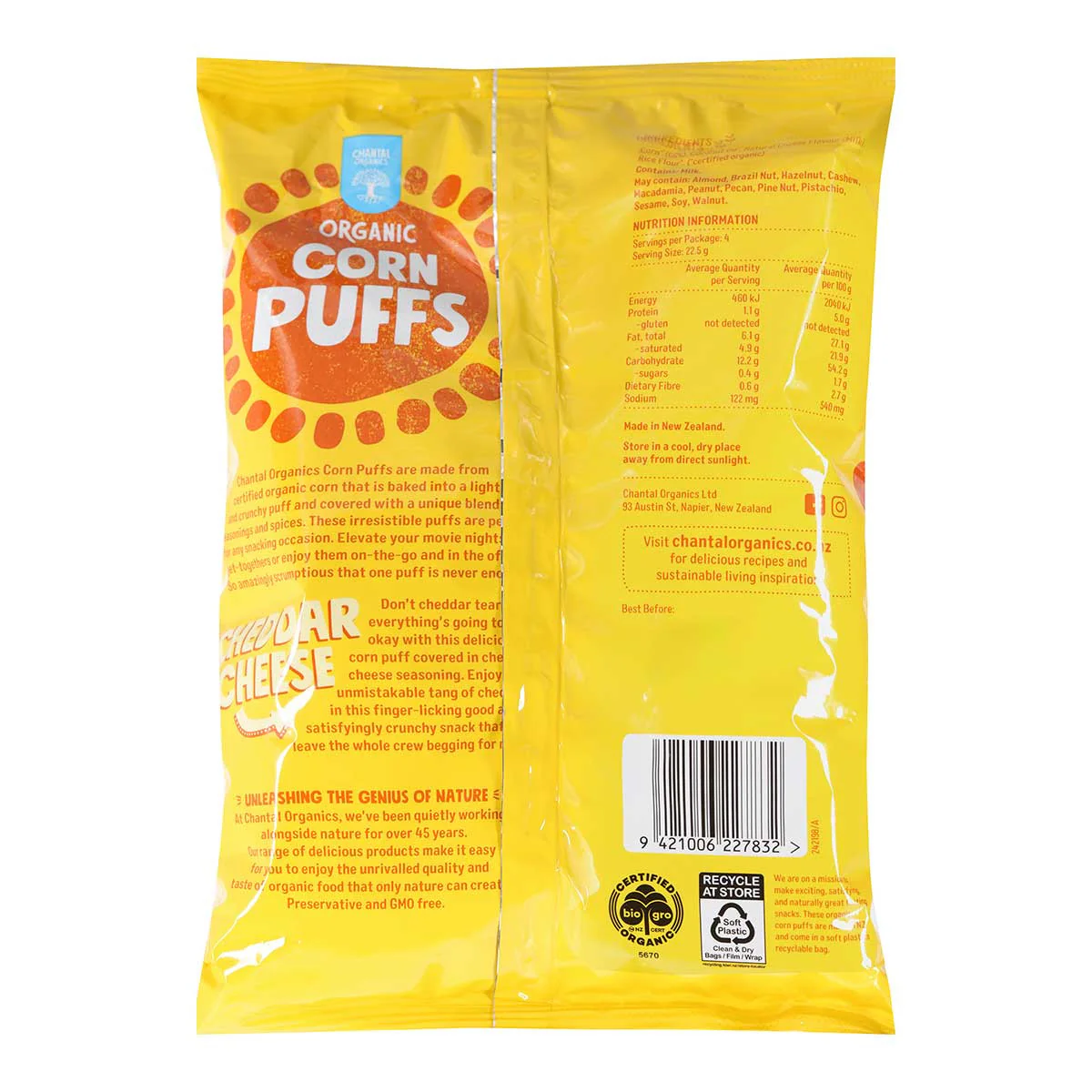 Organic Corn Puffs Cheddar Cheese - Image 2