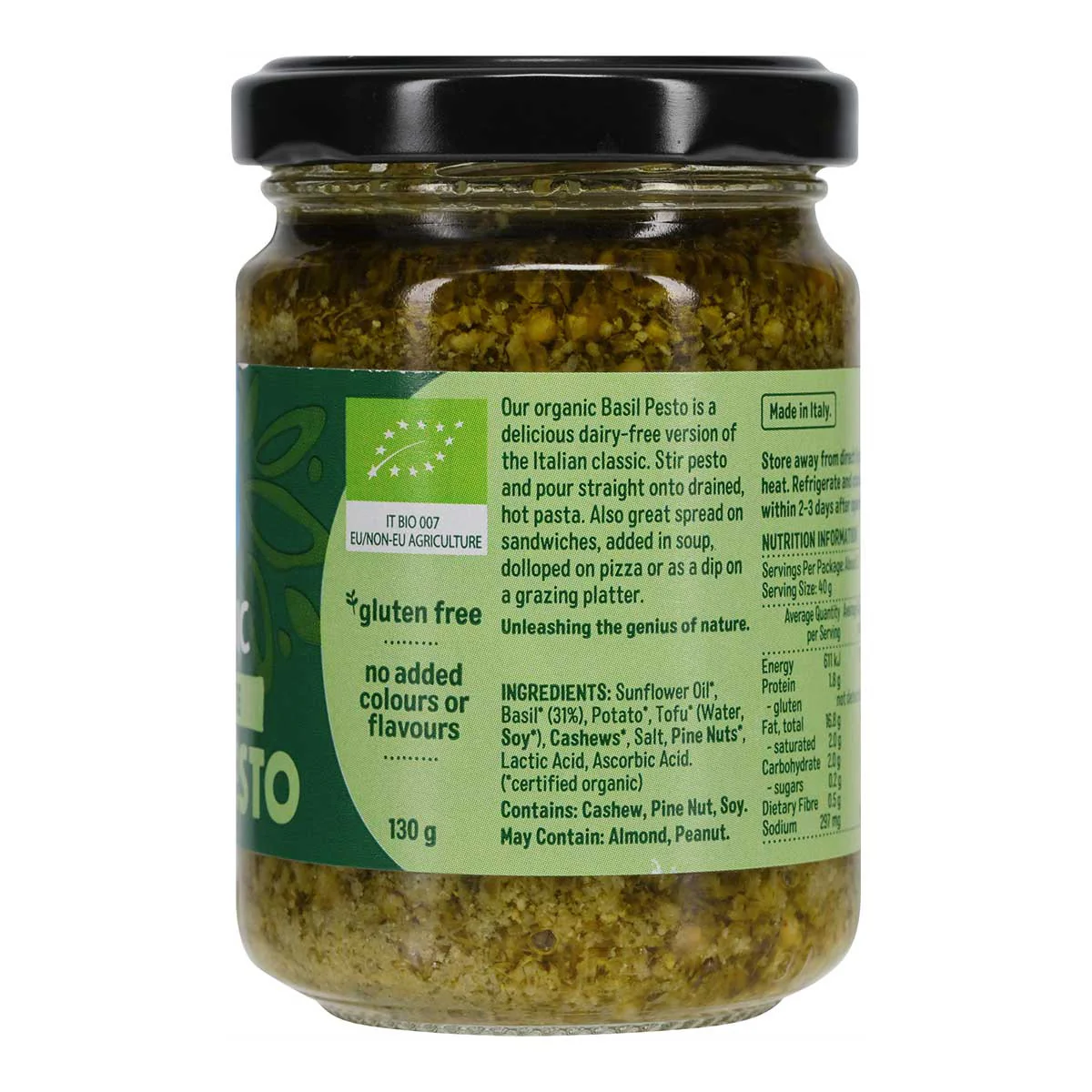 Organic Dairy Free Basil Pesto - Image 2