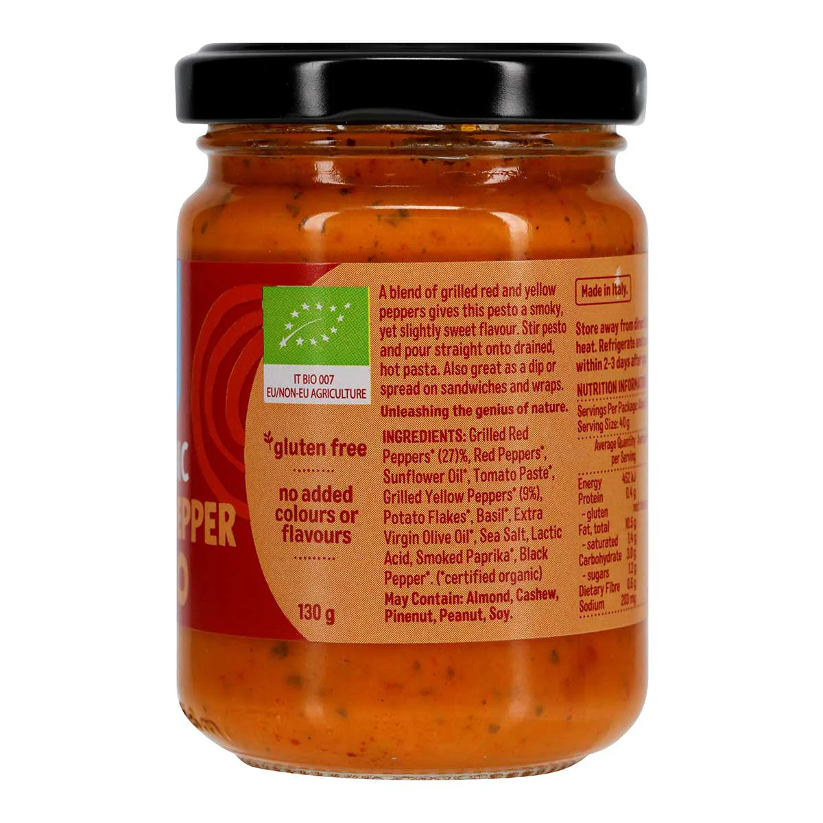 Organic Grilled Pepper Pesto - Image 2