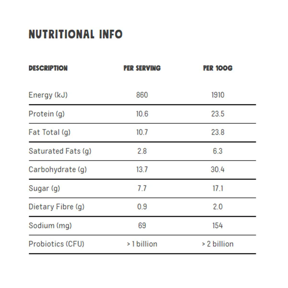 Probiotic Protein Bar Choc Almond - Image 2