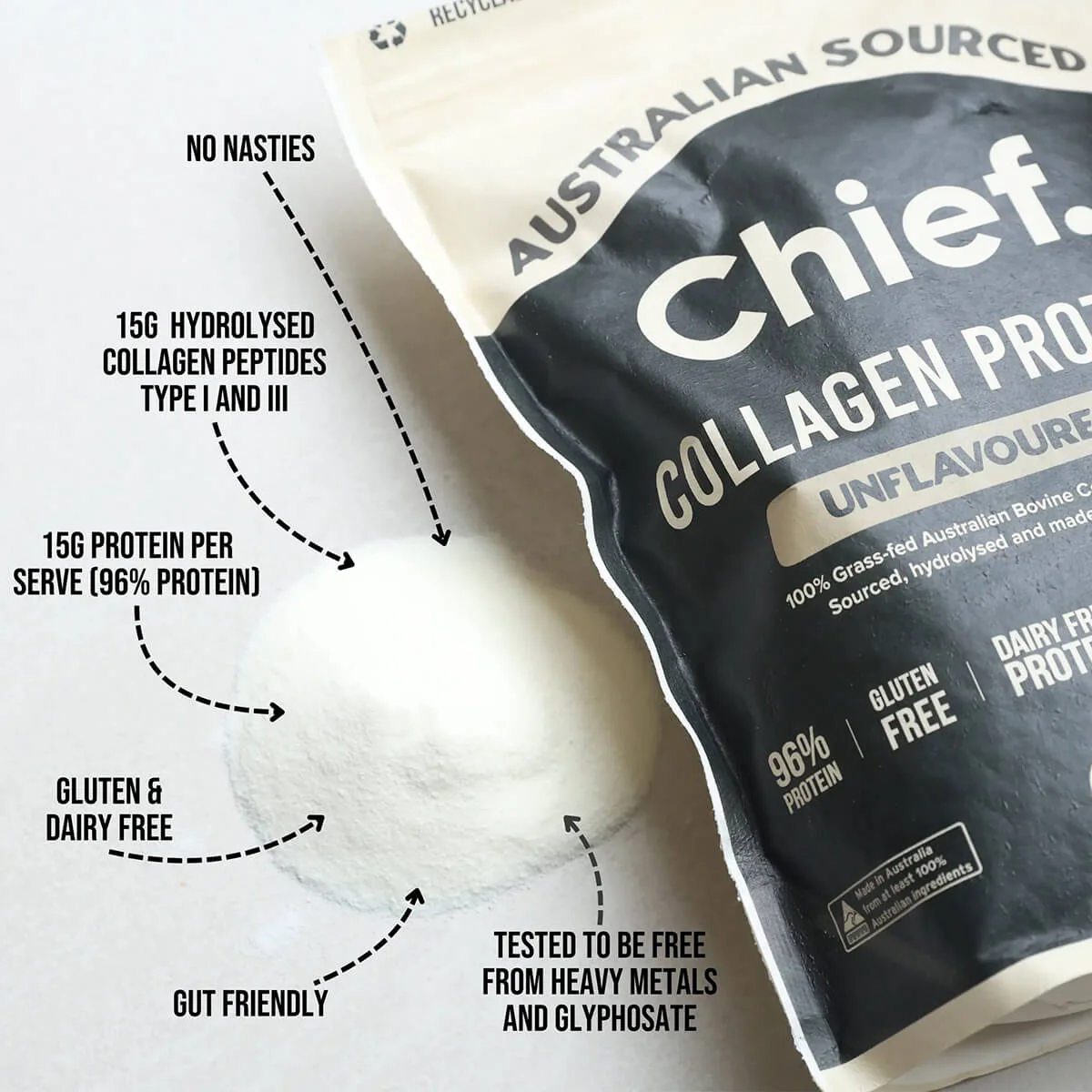 Grass-Fed Collagen Protein Powder - Unflavoured - Image 6