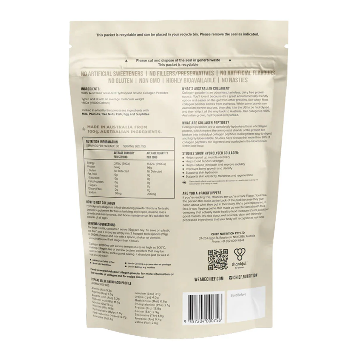 Grass-Fed Collagen Protein Powder - Unflavoured - Image 9