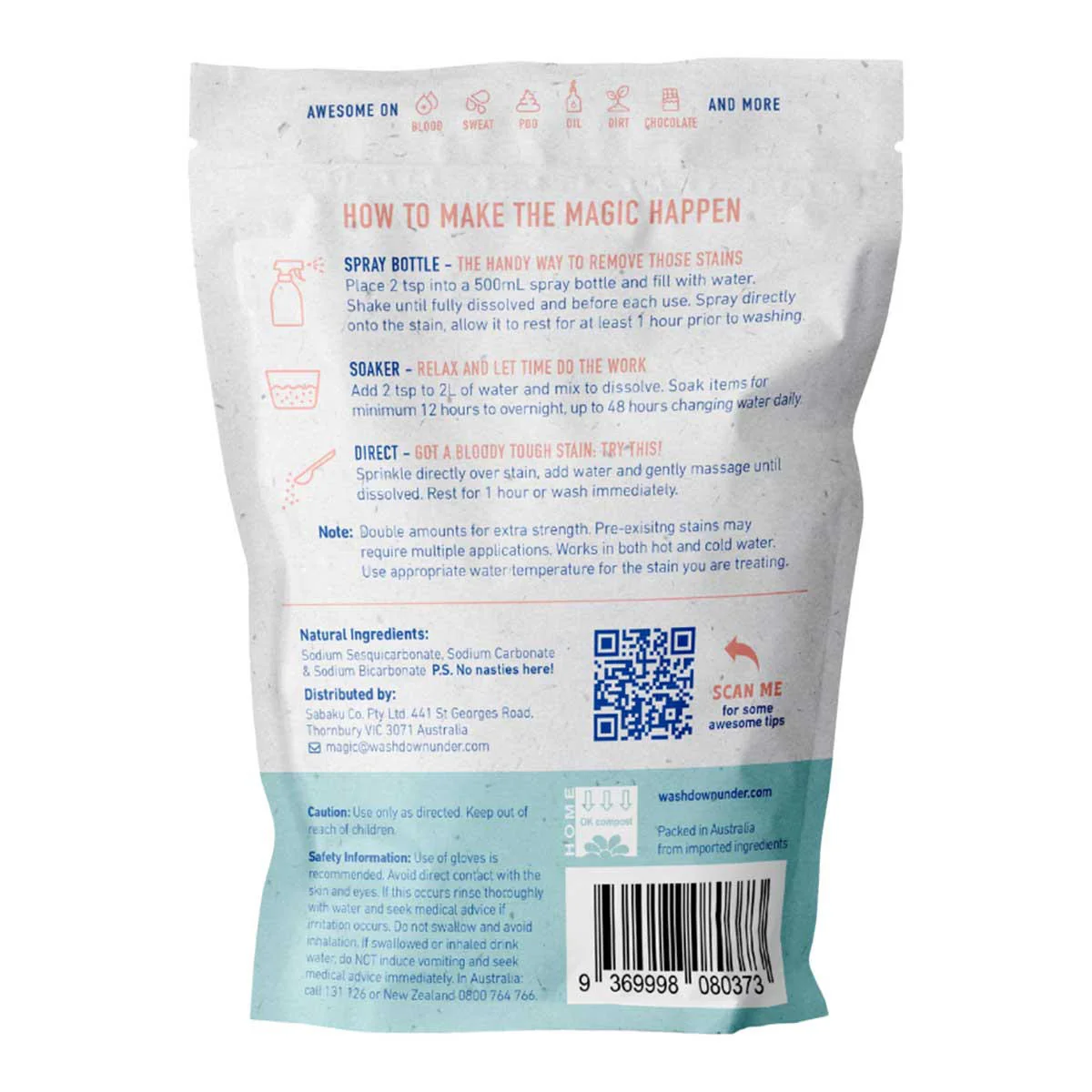 Bloody Awesome Stain & Odour Remover Powder - Fragrance Free - Image 2