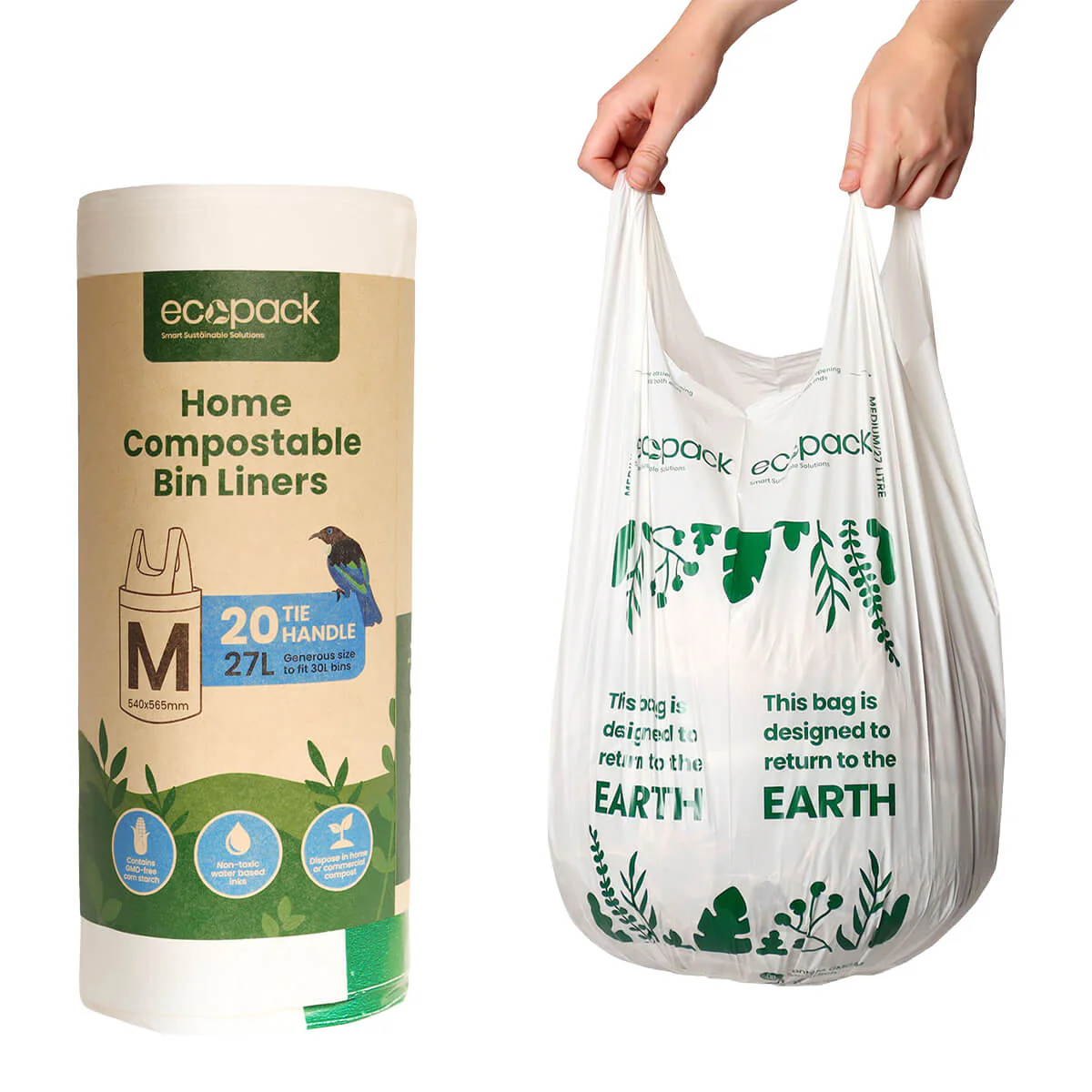 100% Biodegradable & Compostable Tie Handle Bin Liners - Image 4