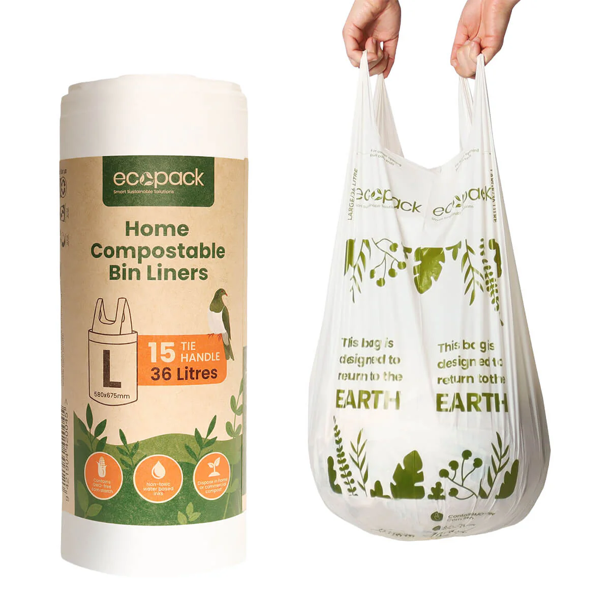 100% Biodegradable & Compostable Tie Handle Bin Liners - Image 6