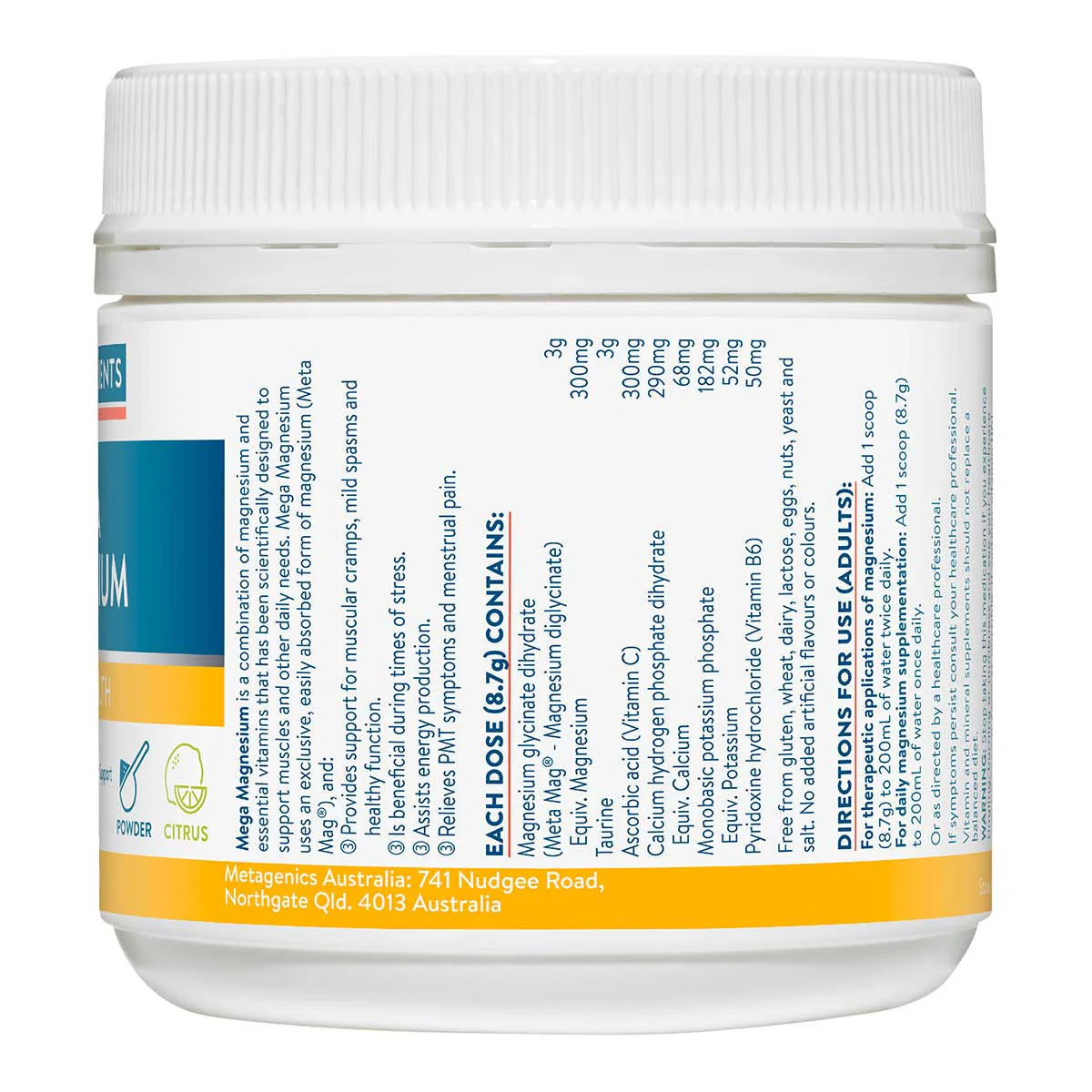 Mega Magnesium Powder Citrus - Image 2