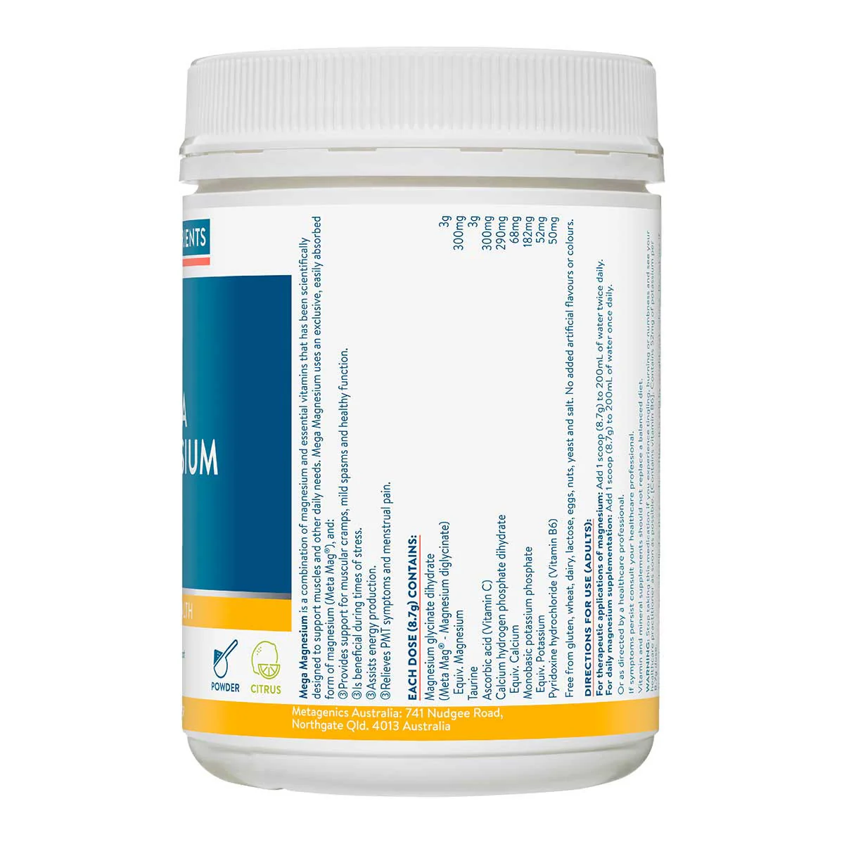 Mega Magnesium Powder Citrus - Image 4