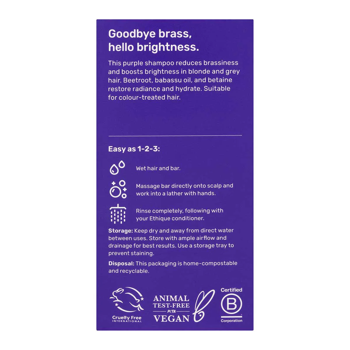 Purple Solid Shampoo for Blonde & Grey Hair - Image 5