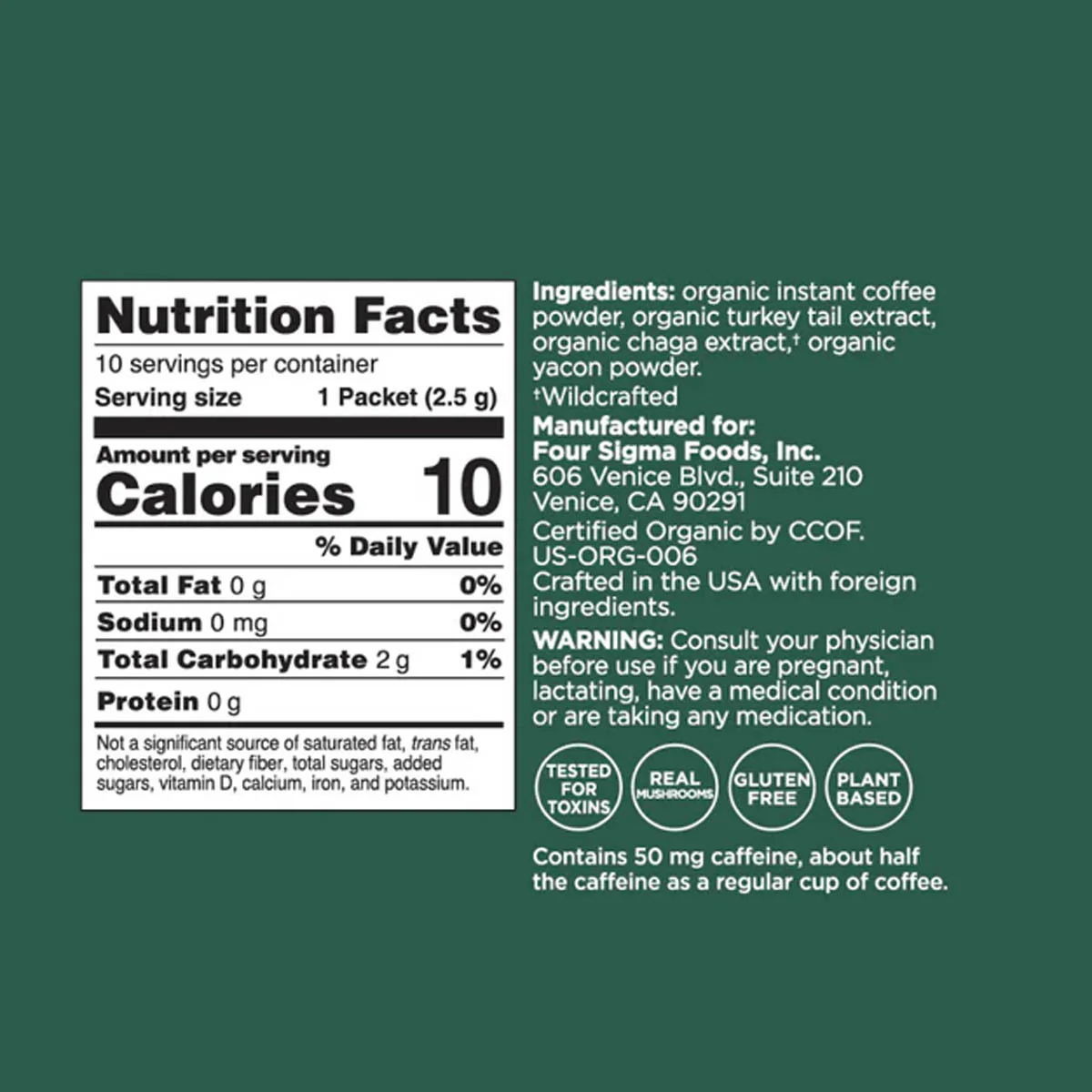 Gut Health Organic Coffee with Turkey Tail & Chaga Mushrooms - Image 2