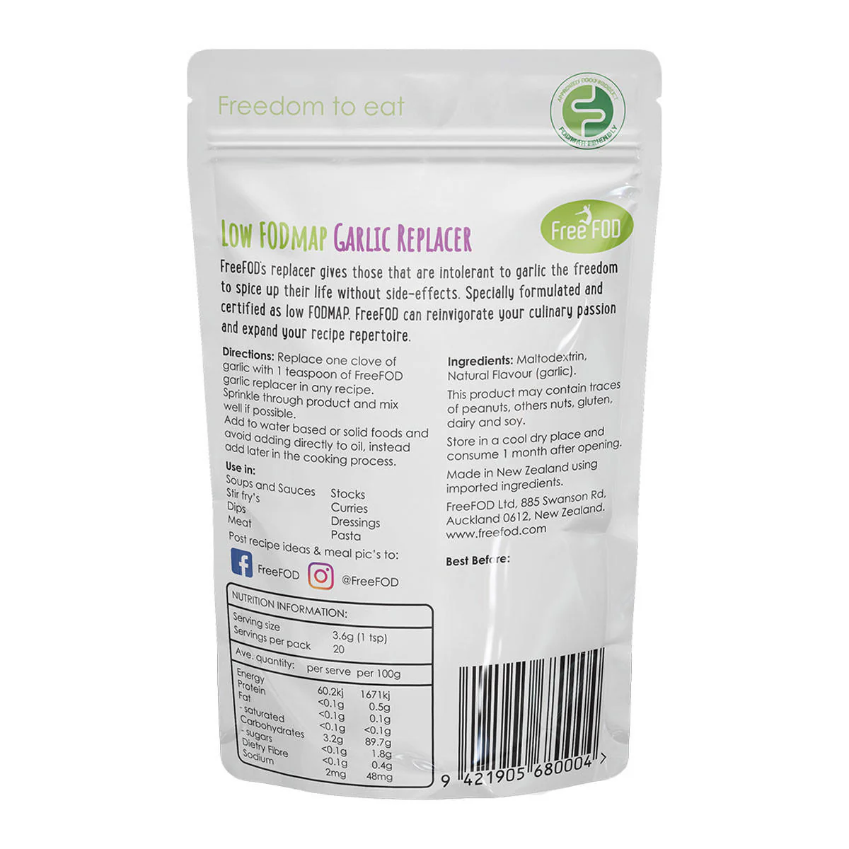 FreeFOD Fodmap Garlic Replacer - Image 2