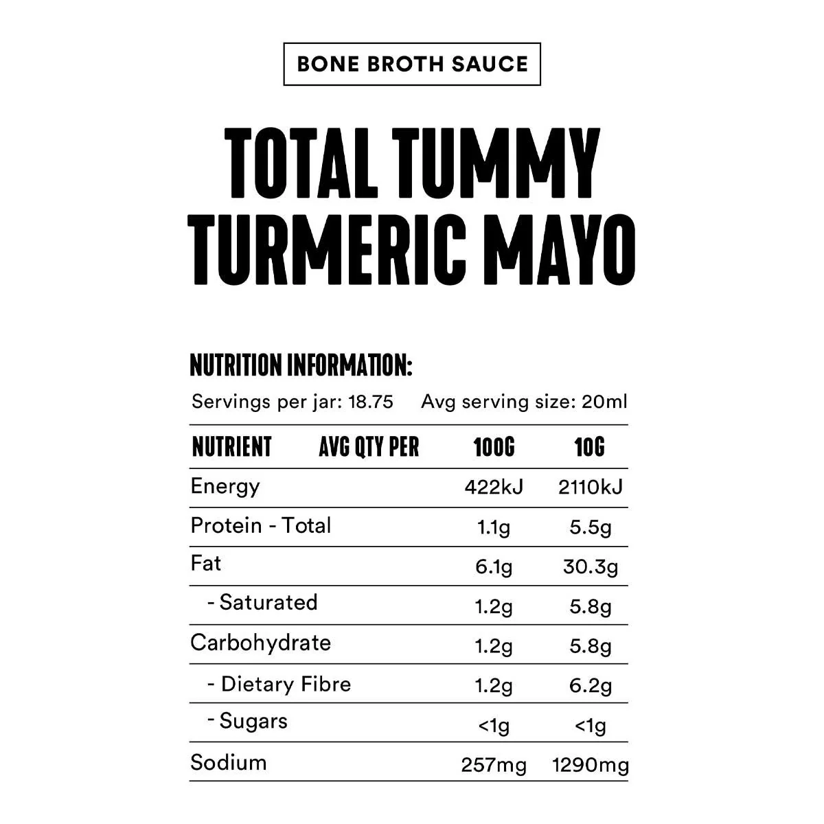 Bone Broth Sauce - Total Tummy Turmeric Mayo - Image 5