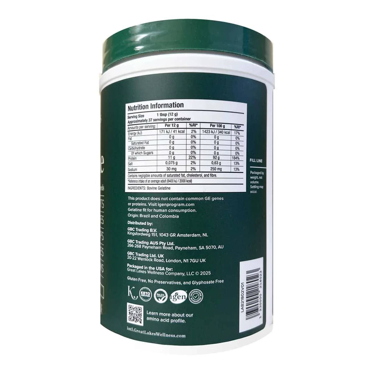 Unflavoured Gelatin Collagen Joint Care - Beef - Image 2