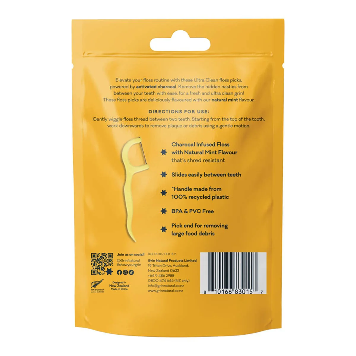 Ultra Clean Charcoal Infused Floss Picks - Image 3