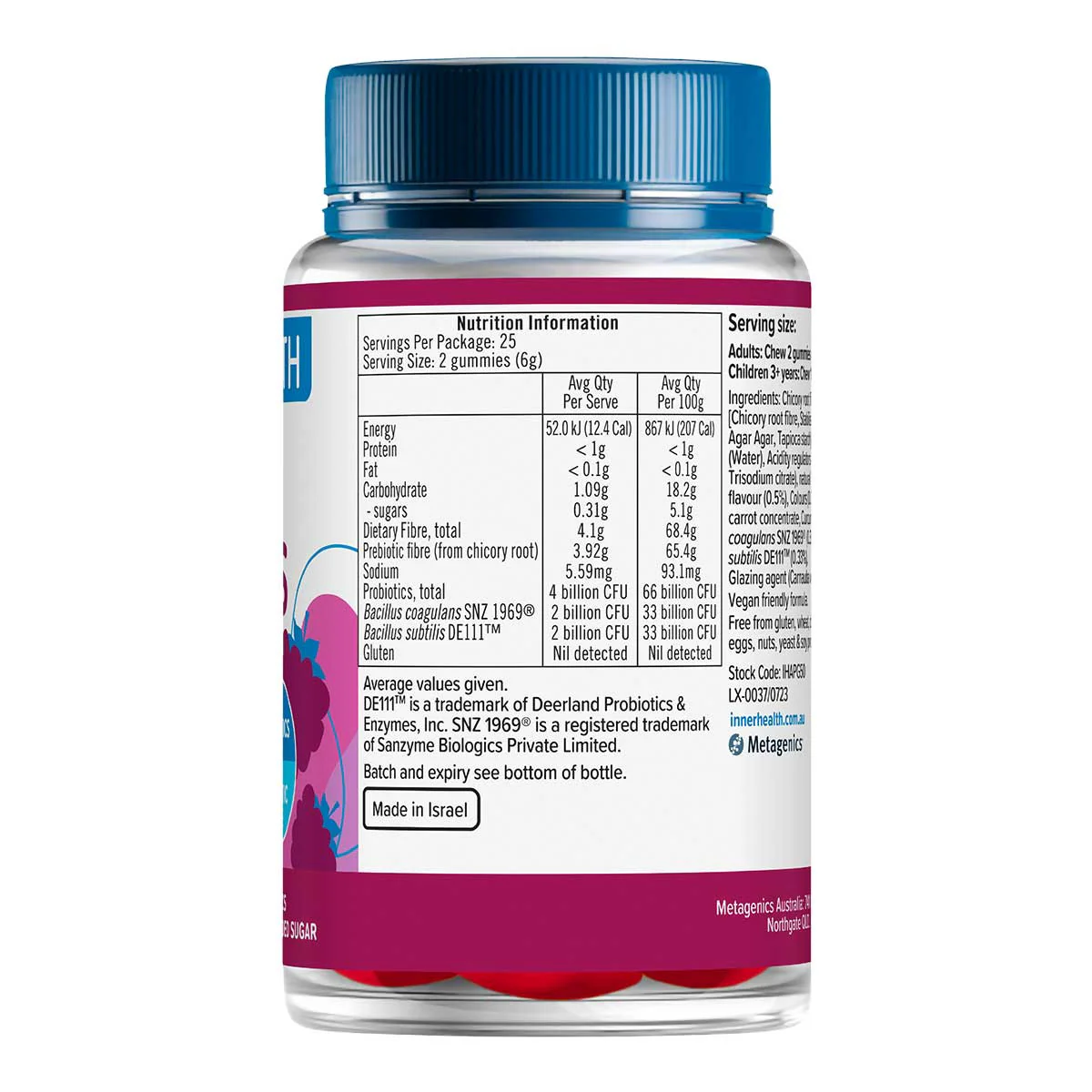 3-in-1 Probiotic Gummies Natural Berry Flavour - Image 2