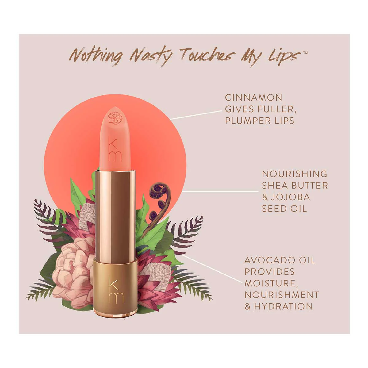 Natural Lipstick - 15 Peony Petal - Image 4