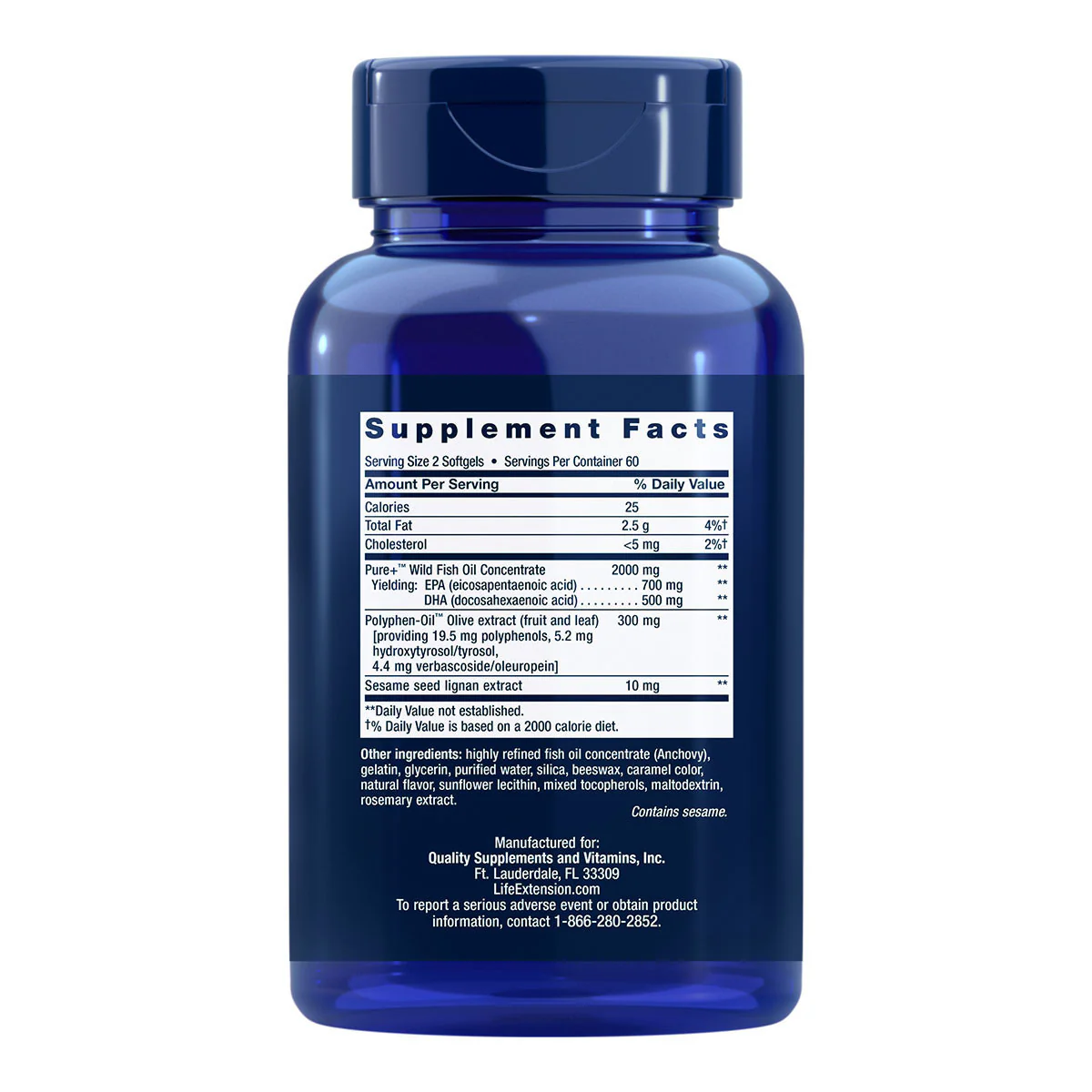 Super Omega-3 EPA/DHA w/Sesame Lignans & Olive Fruit - Image 2