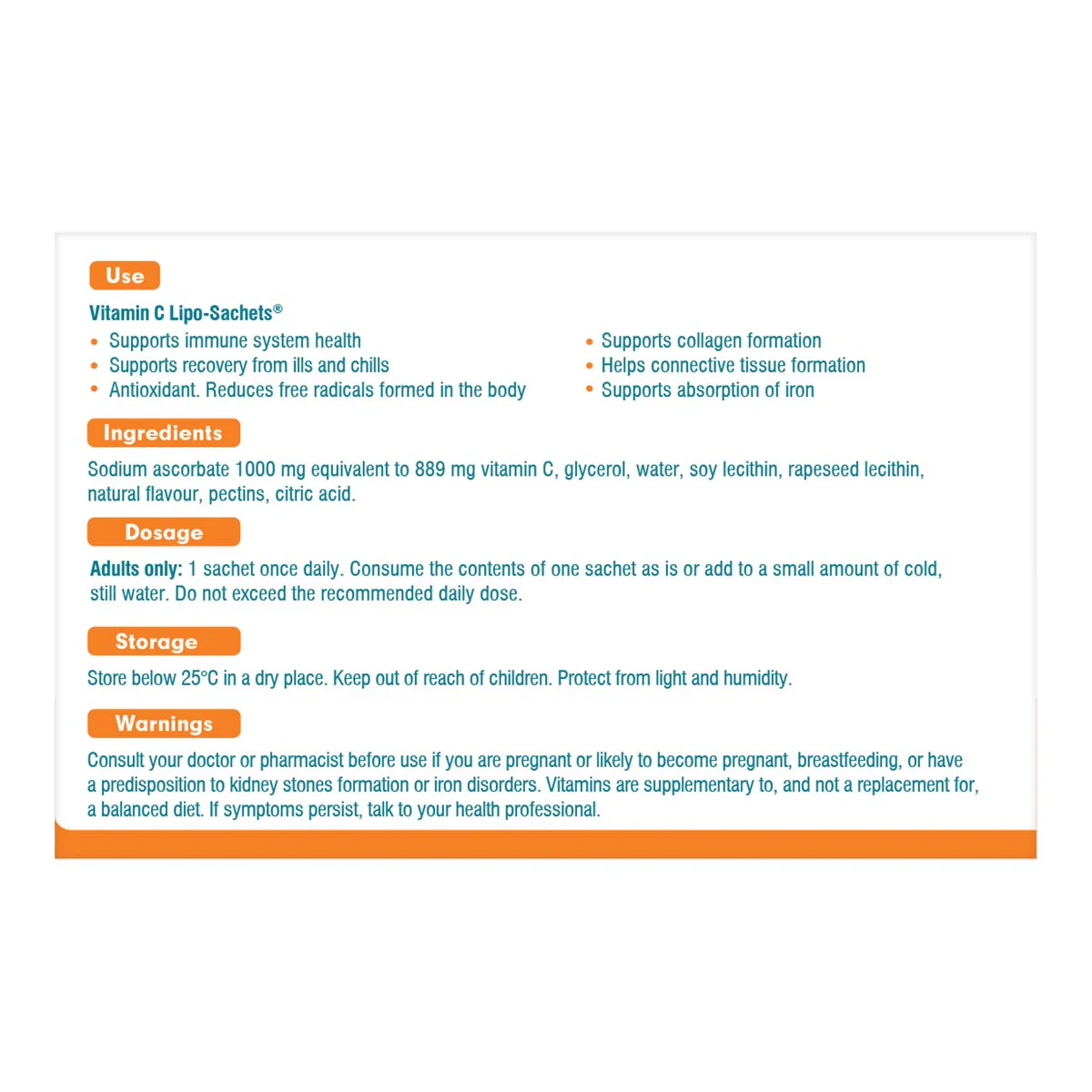 Vitamin C Lipo-Sachets Blackcurrant 1000mg - Image 2