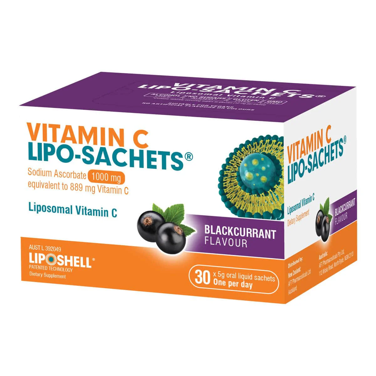 Vitamin C Lipo-Sachets Blackcurrant 1000mg - Image 3