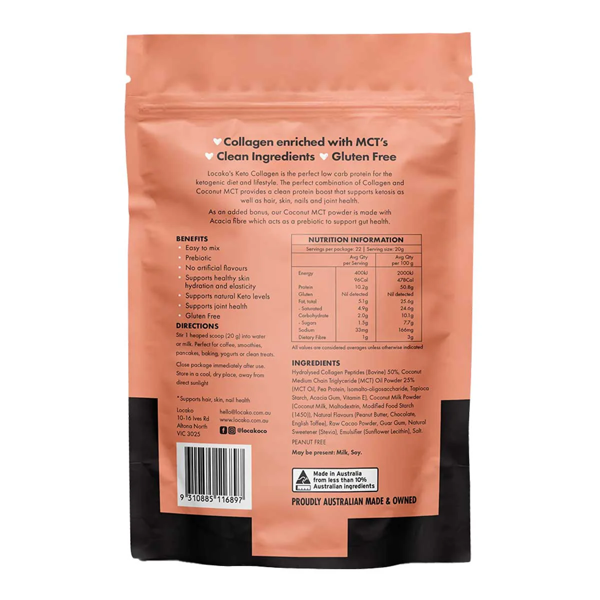 Collagen Chocolate Peanut Butter - Keto - Image 2