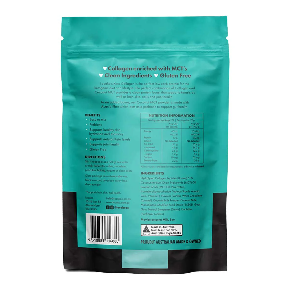 Collagen Vanilla White Chocolate - Keto - Image 2