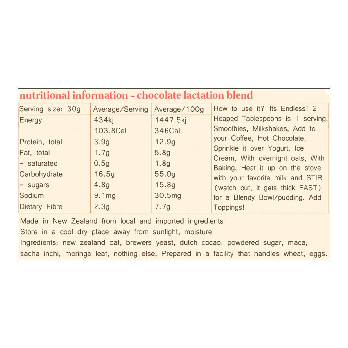 Chocolate Lactation Blend - Image 2