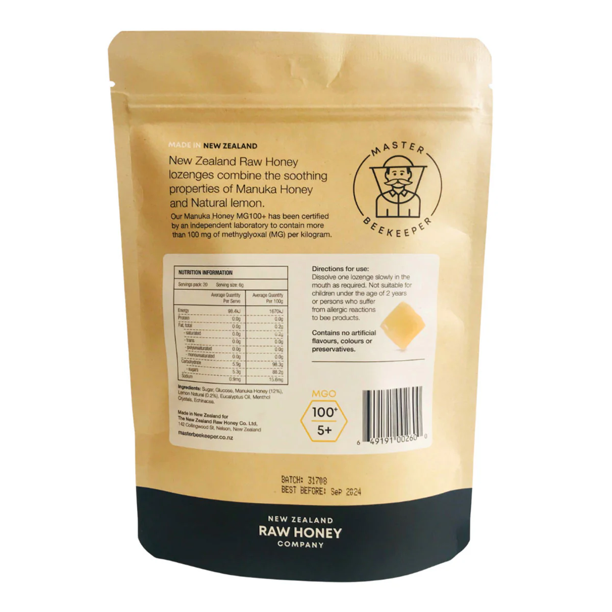 Manuka Honey & Lemon Lozenges - Image 2