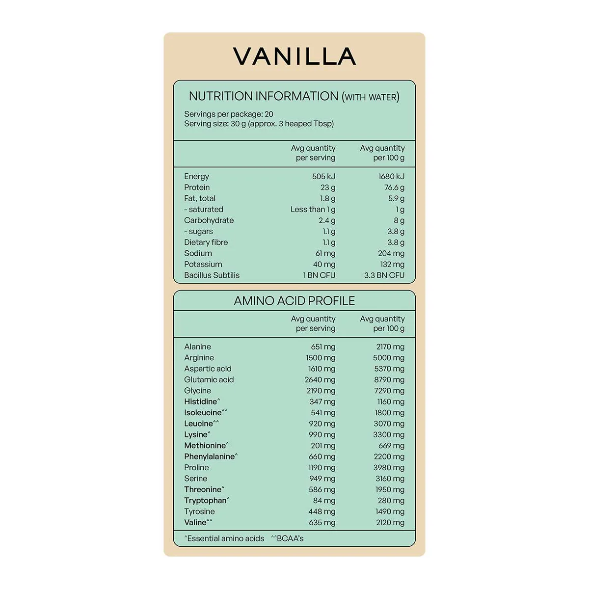 Plant Based Protein + Collagen - Vanilla - Image 2