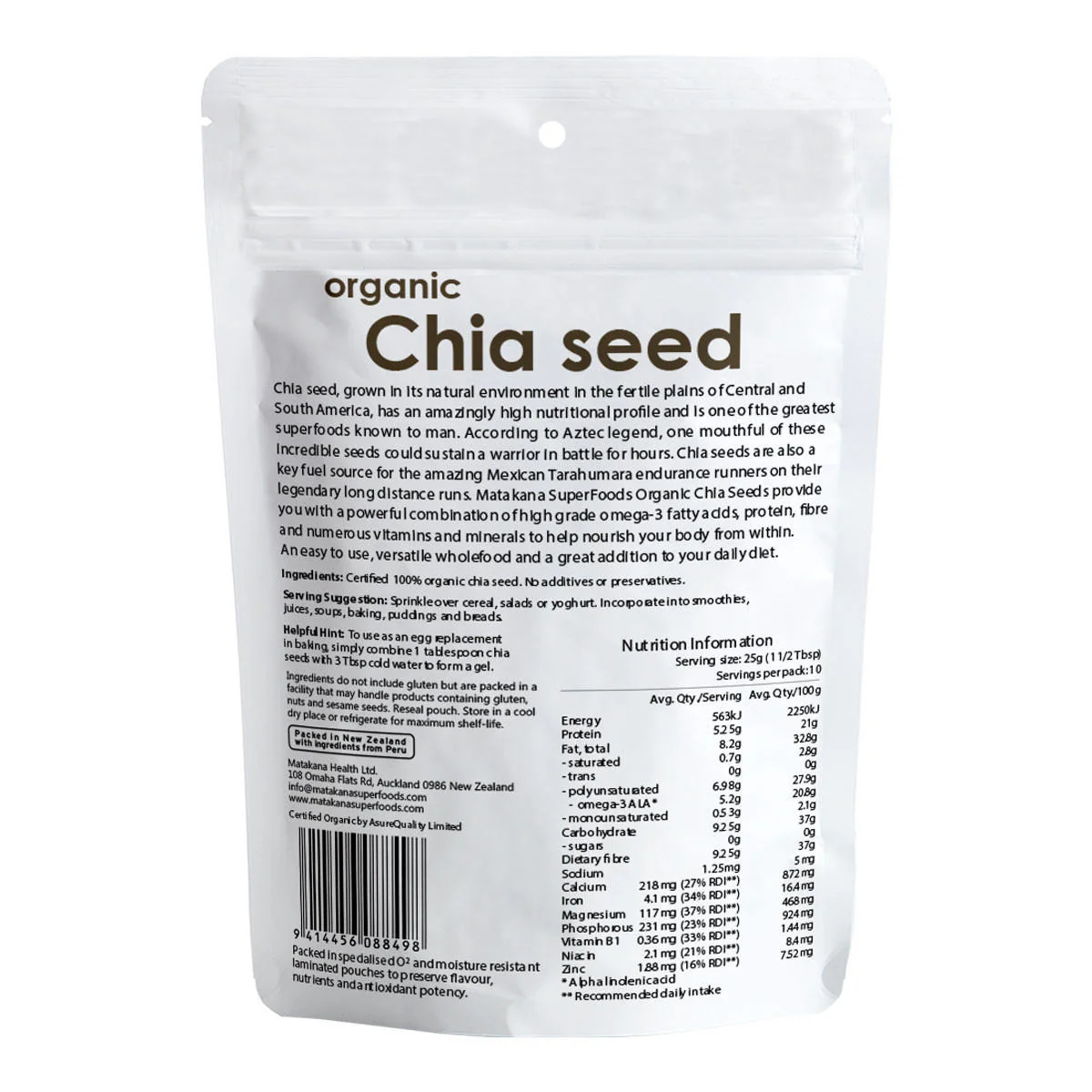 Raw Organic Chia Seeds - Image 2
