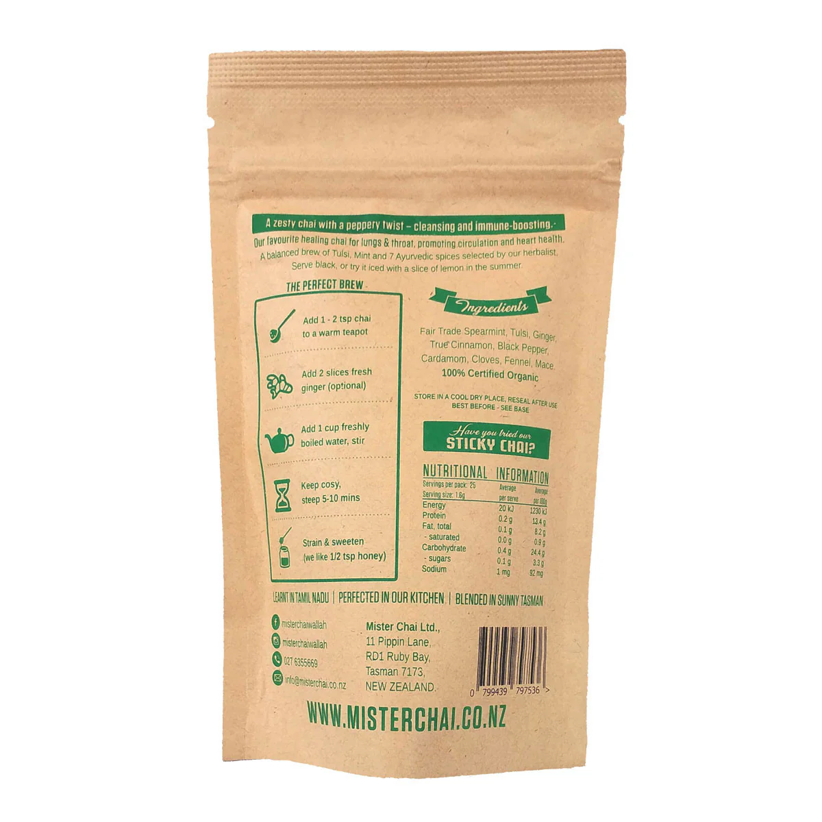 Organic Tulsi & Mint Chai - Image 2
