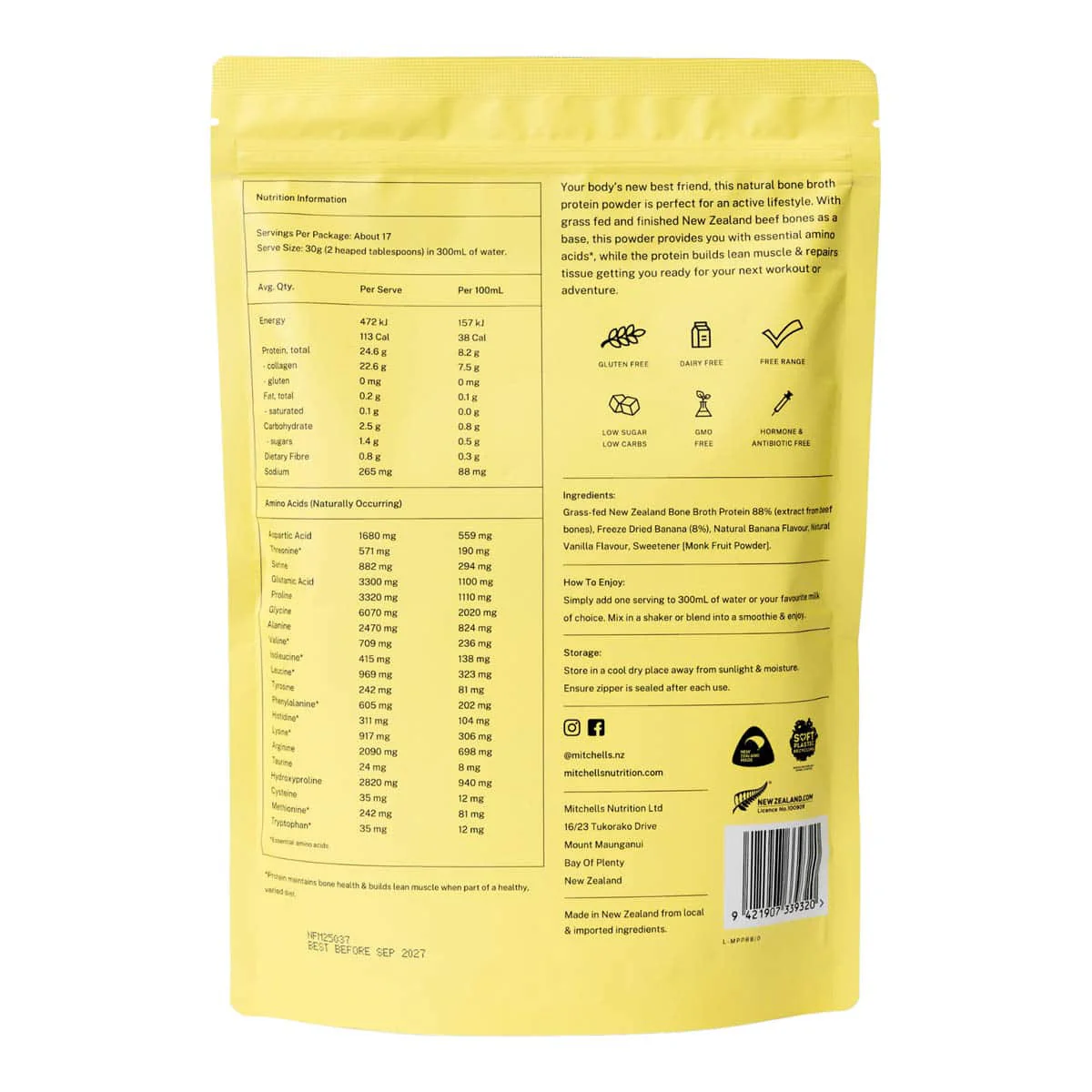 Bone Broth Protein Powder - Banana - Image 3