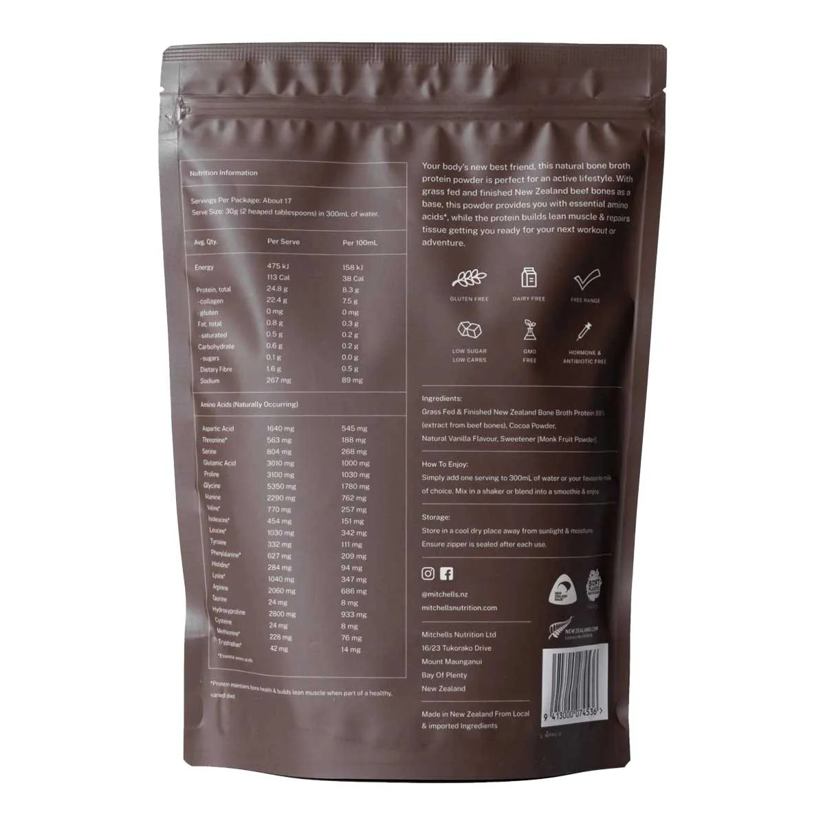Bone Broth Protein Powder - Chocolate - Image 2