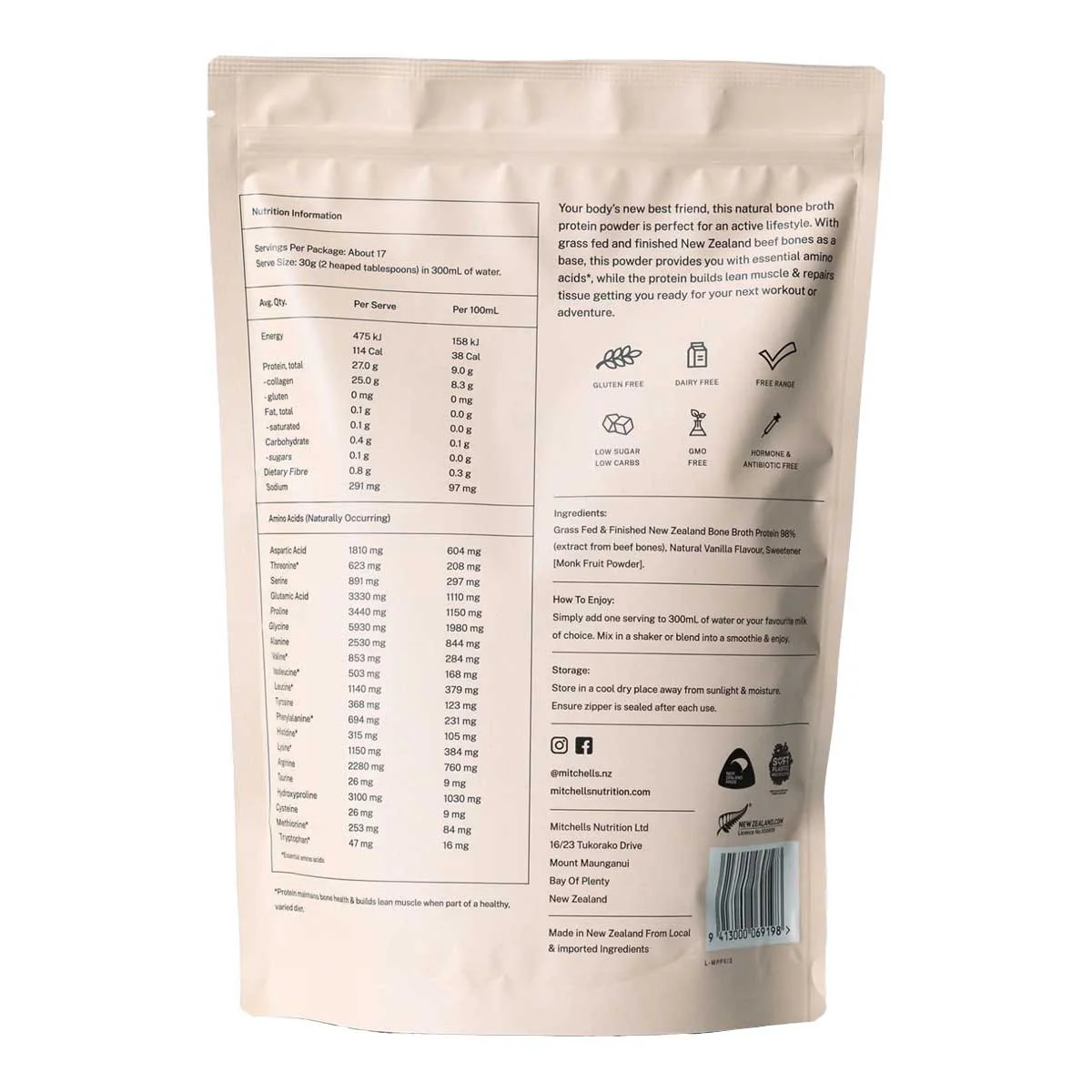 Bone Broth Protein Powder - Natural Vanilla - Image 2