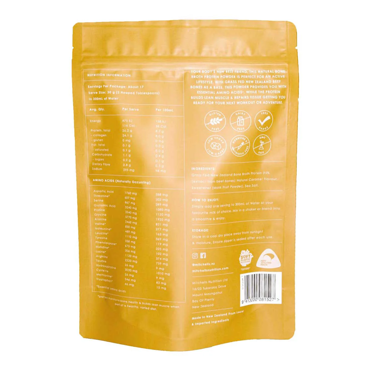 Bone Broth Protein Powder - Salted Caramel - Image 2