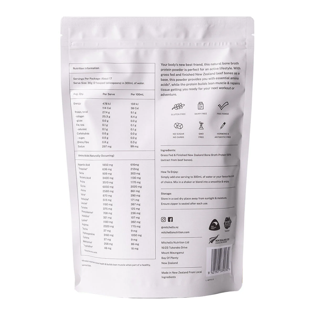 Bone Broth Protein Powder - Unflavoured - Image 2
