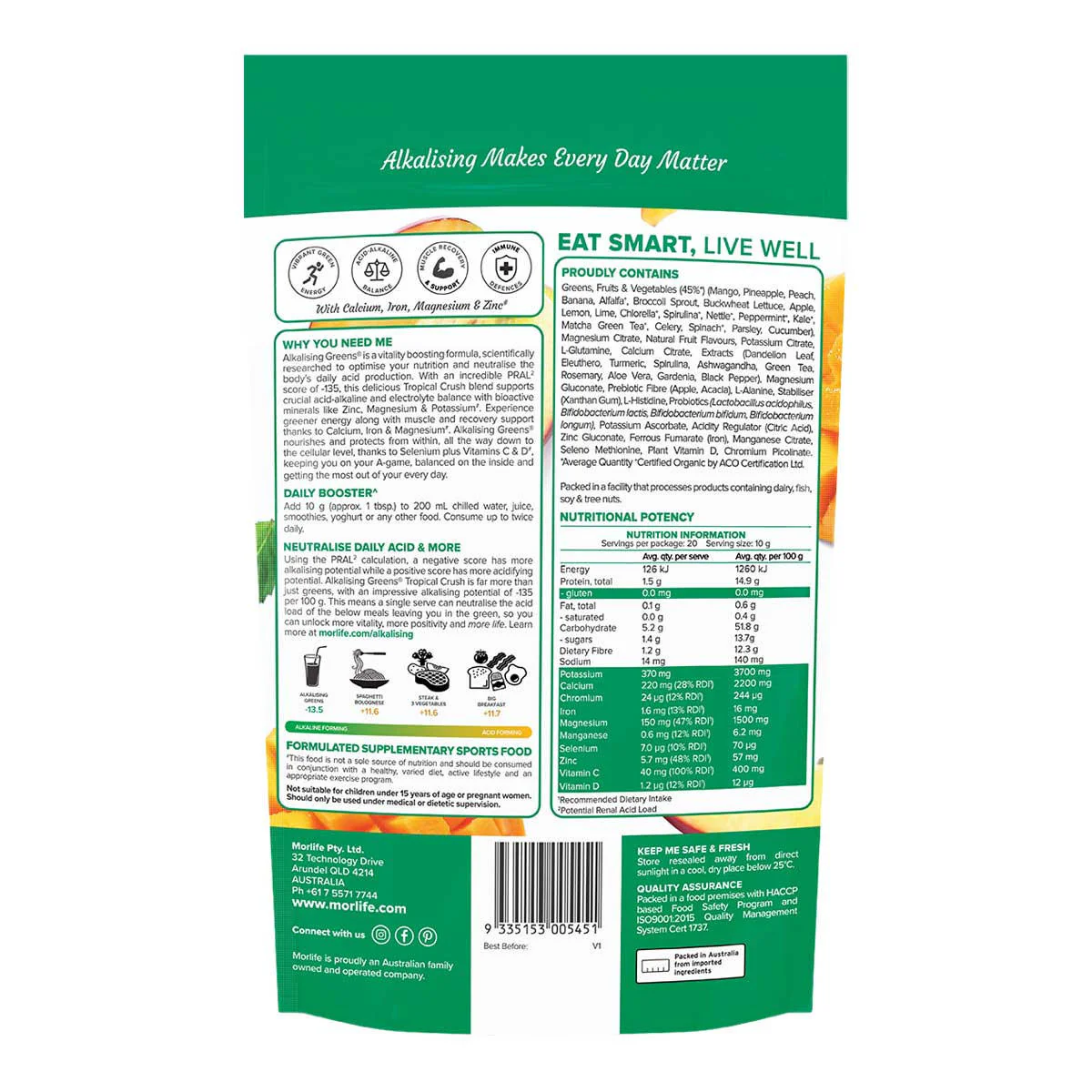 Alkalising Greens Tropical Crush - Image 2