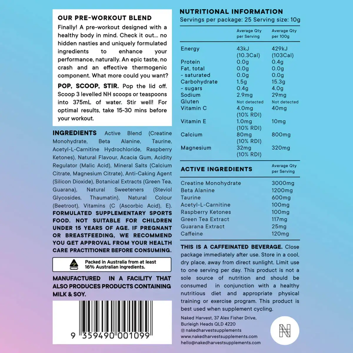 Natural Pre-Workout - Sour Worms Flavour - Image 3