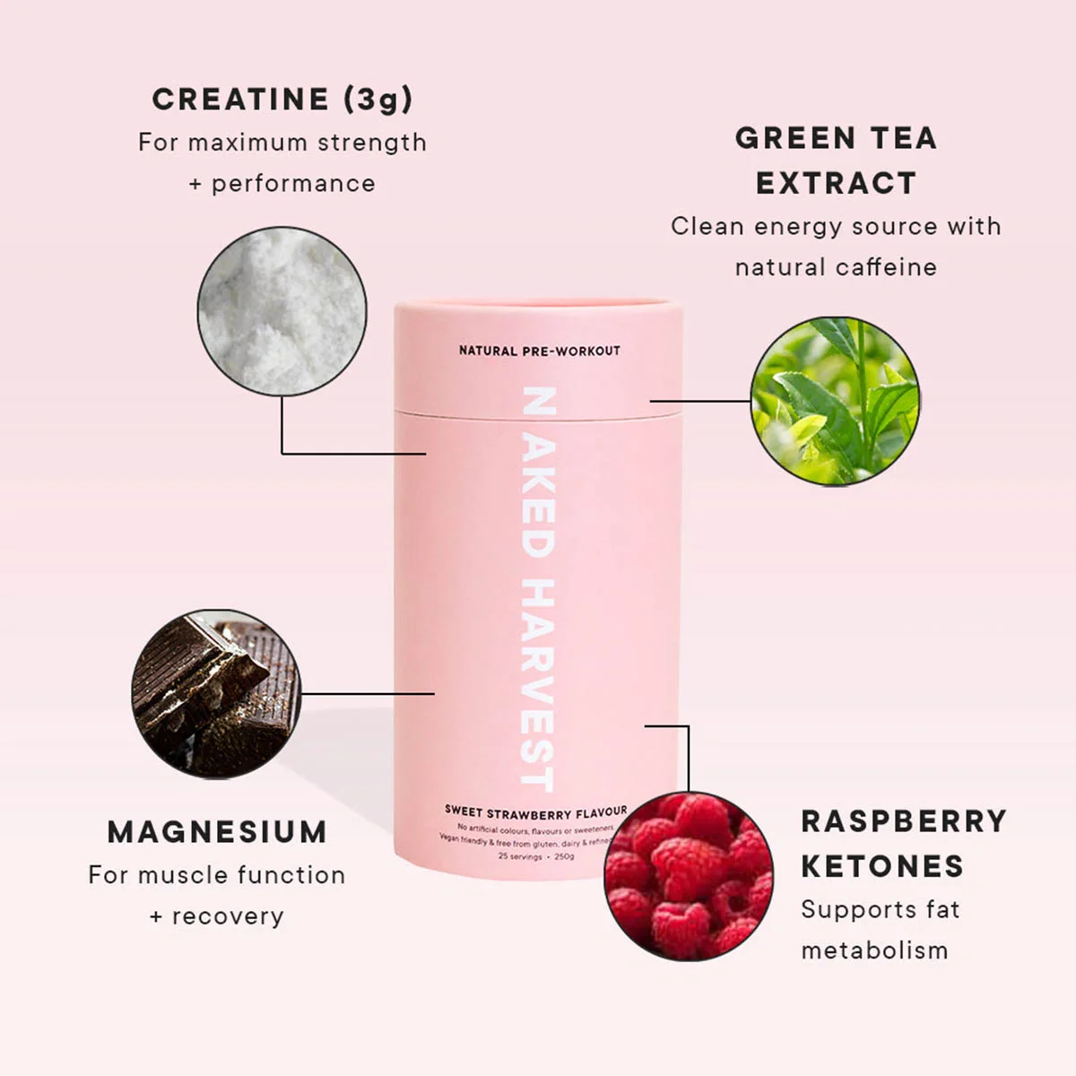 Natural Pre-Workout - Sweet Strawberry Flavour - Image 2