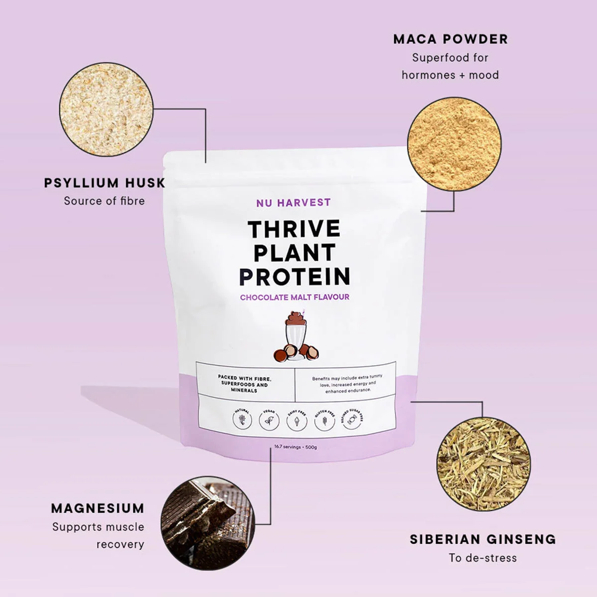 Thrive Plant Protein Chocolate Malt - Image 2