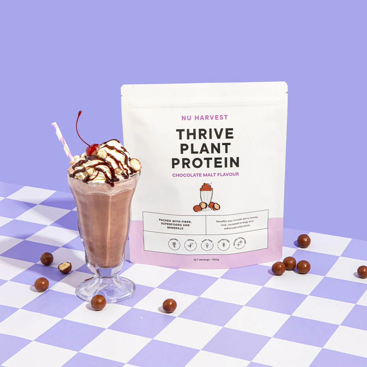 Thrive Plant Protein Chocolate Malt - Image 4