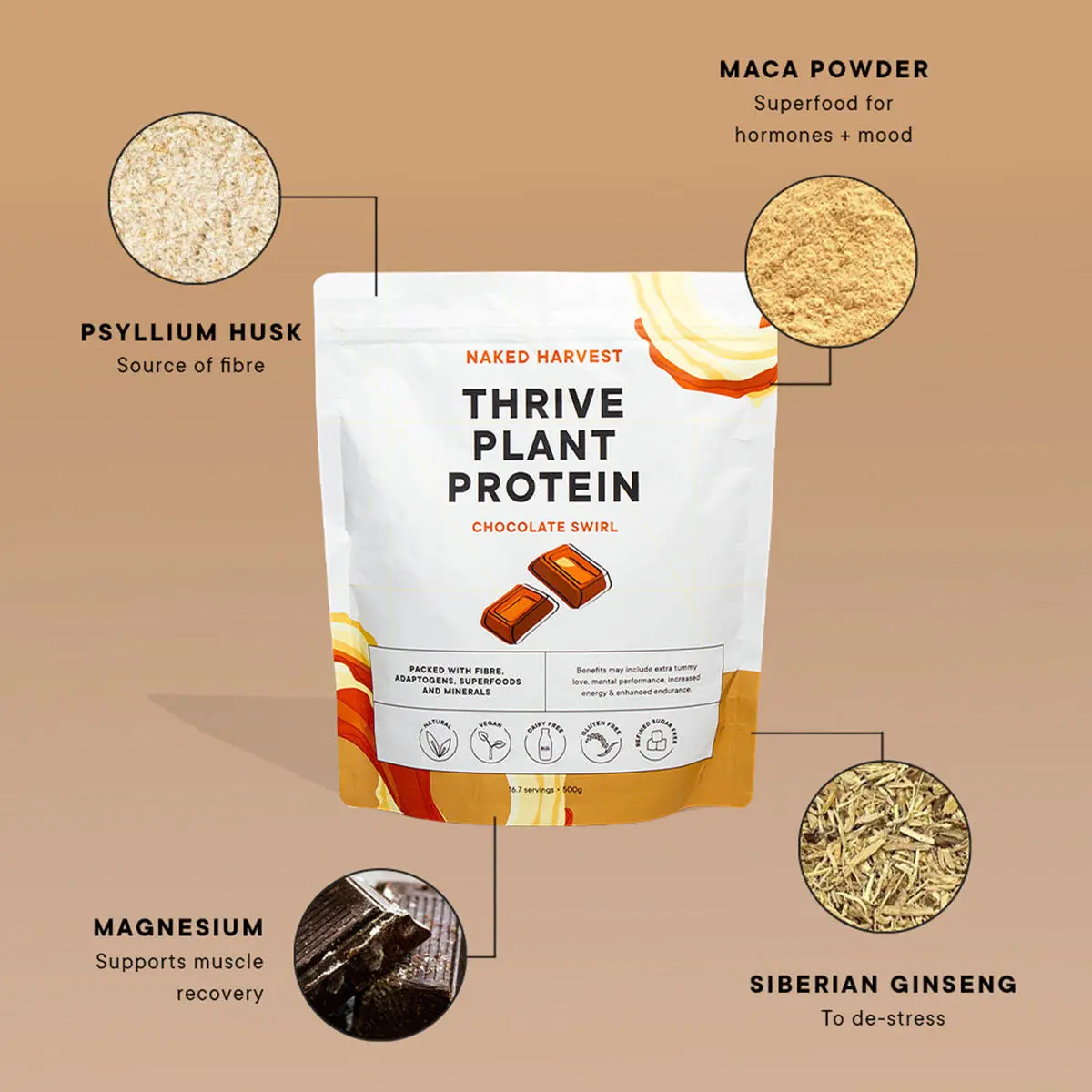 Thrive Plant Protein Chocolate Swirl - Image 2