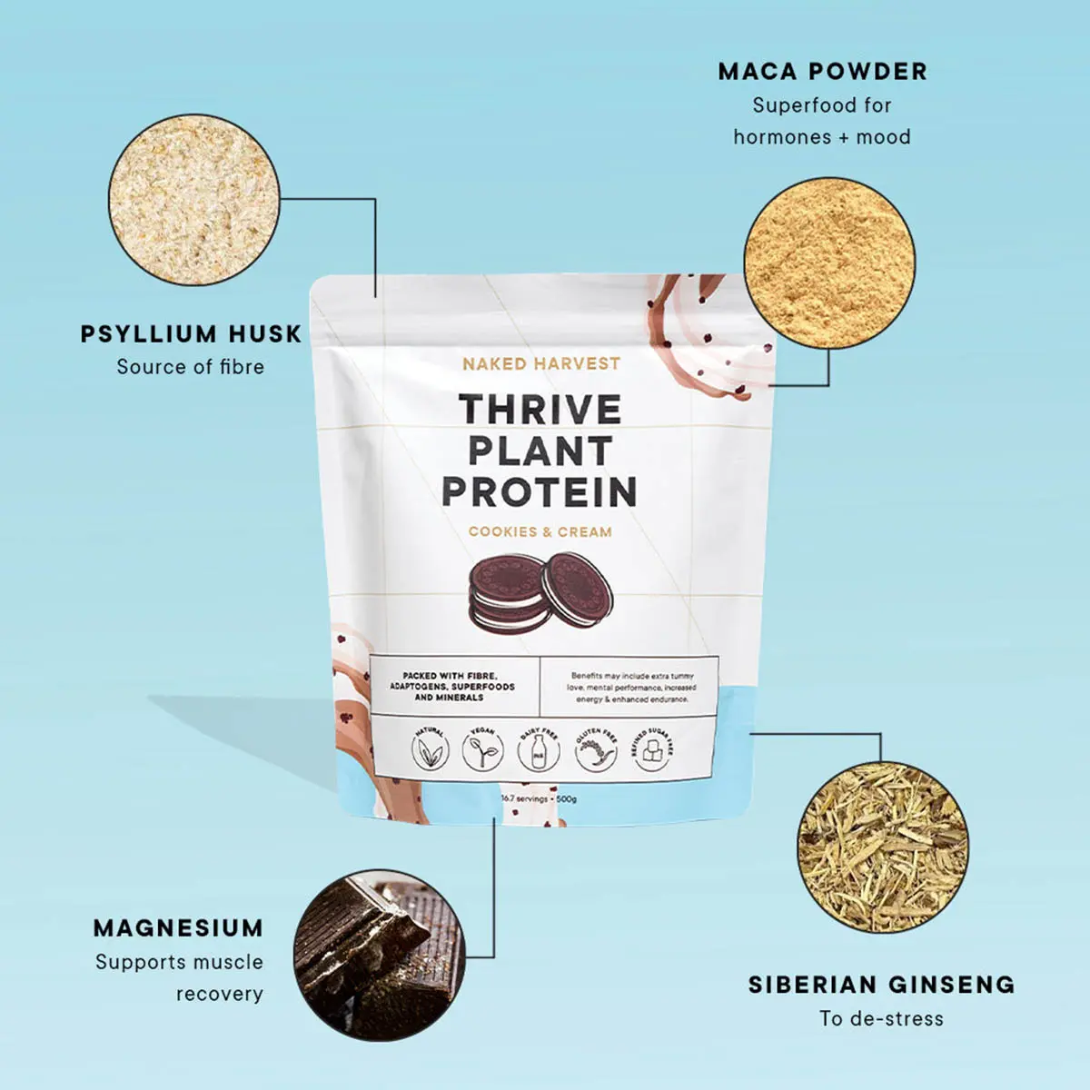 Thrive Plant Protein Cookies & Cream - Image 2