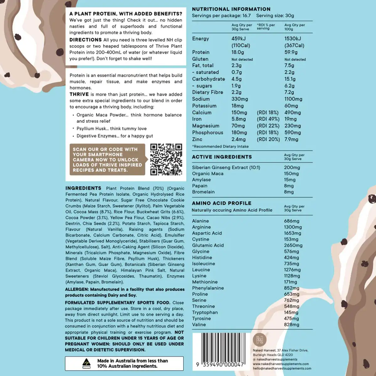 Thrive Plant Protein Cookies & Cream - Image 3