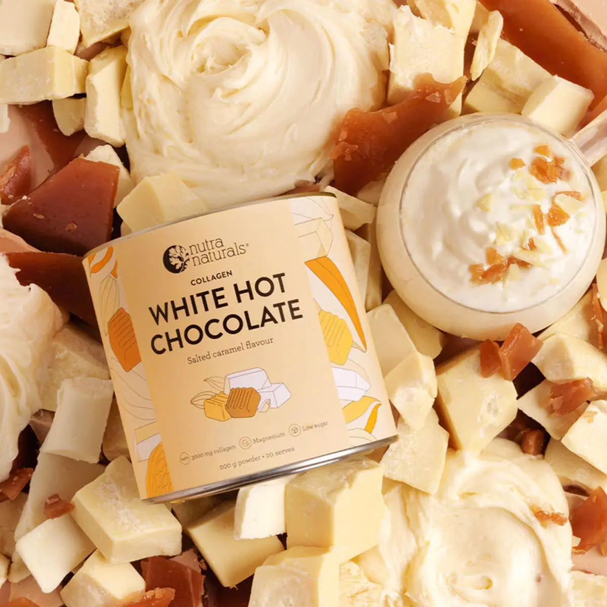 Collagen White Hot Chocolate - Salted Caramel - Image 5