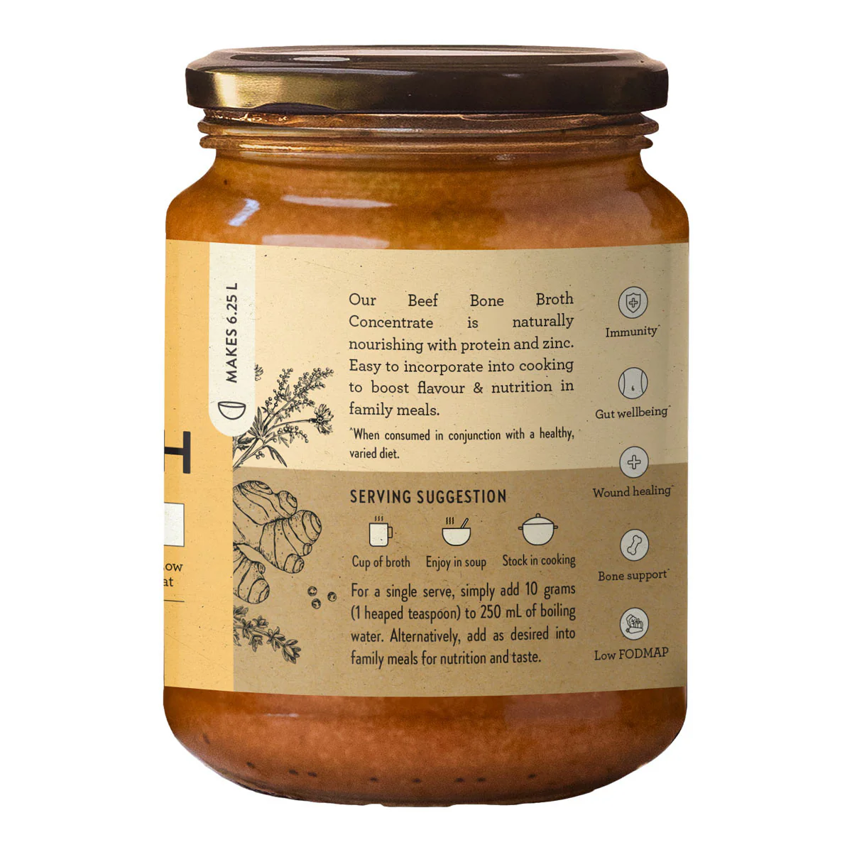 Beef Bone Broth Concentrate - Turmeric Ginger - Image 2